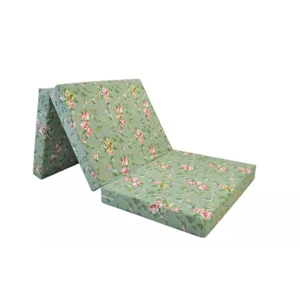 Outdoor / Indoor Memory Foam Sofa Bed Colorful Print Waterproof Twin Size 100 Cotton Cover