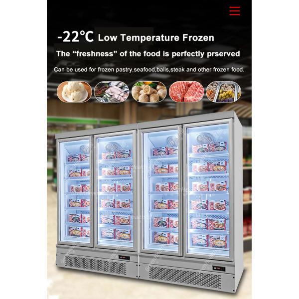 Energy Efficient 1 2 3 Glass Door Freezer With Quick Auto Back Door