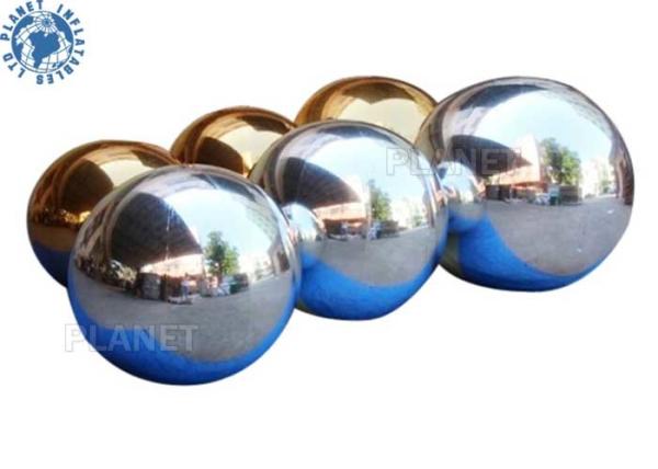 Cheap Airtight Double Layer Disco 8m Inflatable Chrome Ball for sale