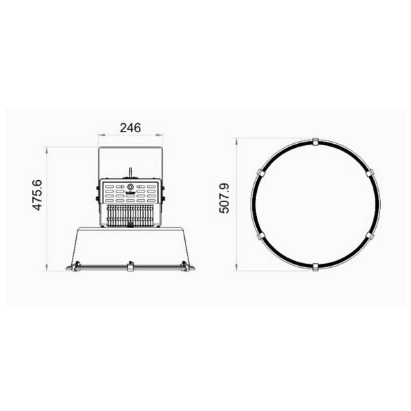Professional Epistar COB Outside LED Flood Lights 300W , CE RoHS FCC
