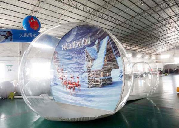 Cheap OEM Inflatable Snow Globe with Tunnel for Promotion for sale