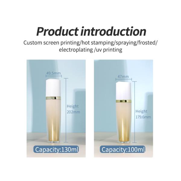 Customized Cosmetic Packaging Set 40ml 100ml 130ml Acrylic Jar With Lid