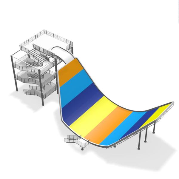 Cheap Amusement Park Fiberglass Water Slides SGS Audited Water Park Equipment for sale