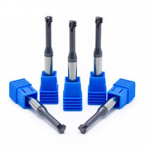 Best Precise Cemented Solid Carbide Thread Cutting Router Bit CNC Milling 3 Teeth wholesale