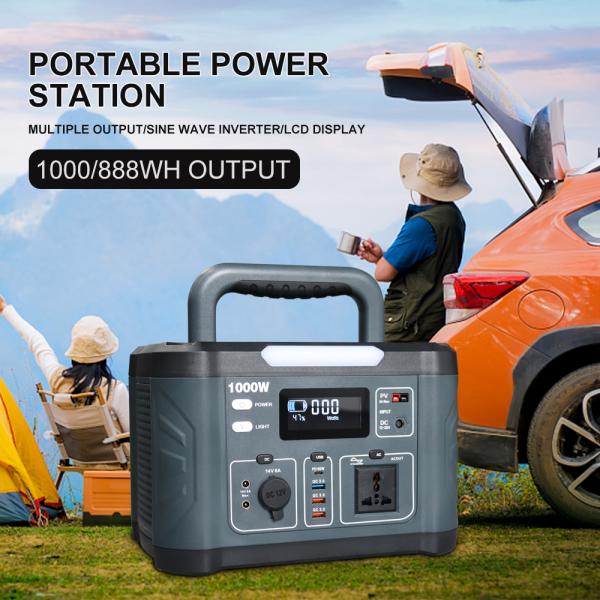 Pure Sine Wave Portable Power Station 799.2wh / 1000 Watt Solar Generator OEM