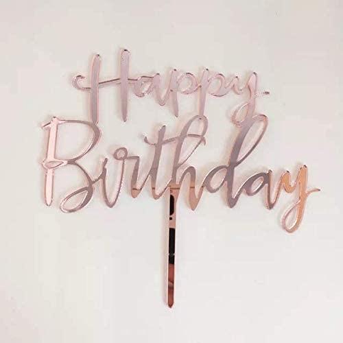 Cheap Reusable Glittery paper Happy Birthday Cupcake Topper for sale