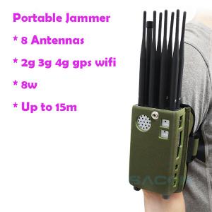 Best 8000mAH 8 Antennas Handheld GPS Signal Jammer 2G 3G 4G Signal Jammer wholesale