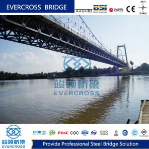 China Heavy Loading Steel Cable Suspension Bridge on sale