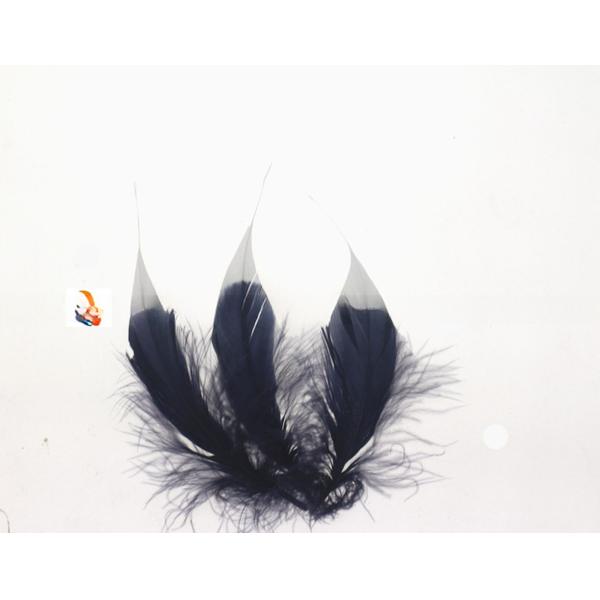 Handmade Two Tone Stripped Goose Carnival Feathers For Personalized Crafts
