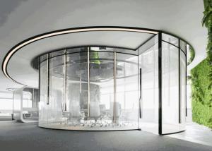 Best Meeting Room AC48V Curved Blackout Lcd Switchable Smart Glass wholesale