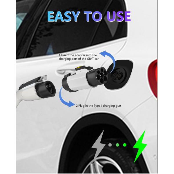 GBT Portable EV Charger Adapter 32A Output Current Converts Type 1 Charging Pile for Long-Lasting Charging