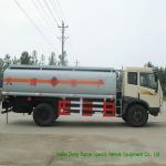 FAW 15000Liter Mobile Fueling Trucks / Fuel Tanker Truck With PTO Fuel Pump