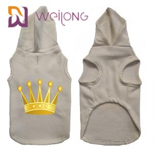 Best Customizable Patterns CVC Cotton Dog Hoodie With Rubber Print wholesale
