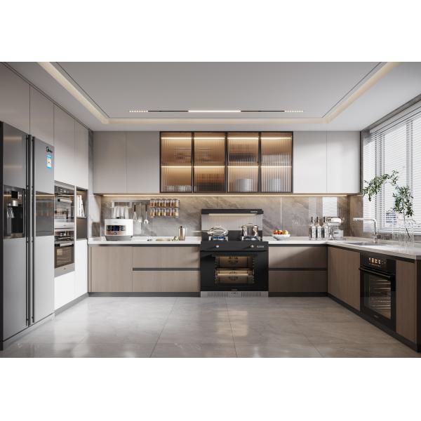 Modern Kitchen Cabinet with Customized Color and Durable Materials