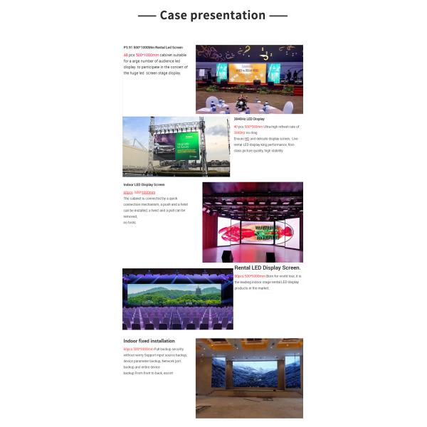 Customizable Cabinet Size Full Color P2.6 P2.97 P4.81 LED Panel Display for Outdoor Events