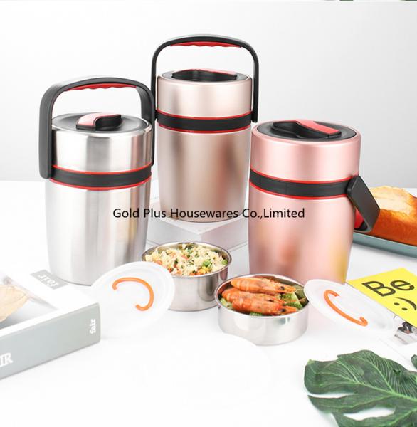 Cheap ECO friendly stainless steel vacuum bento lunch box high quality 2.2L multicolor food warmer for sale