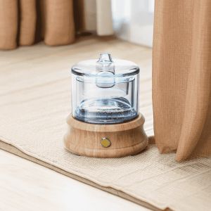 Solid Wood Glass Essential Oil Ultrasonic Air Humidifier Aroma Diffuser