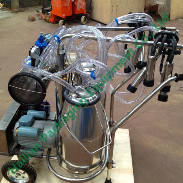 Movable Electric Goat Milker Two Buckets , portable milking machine