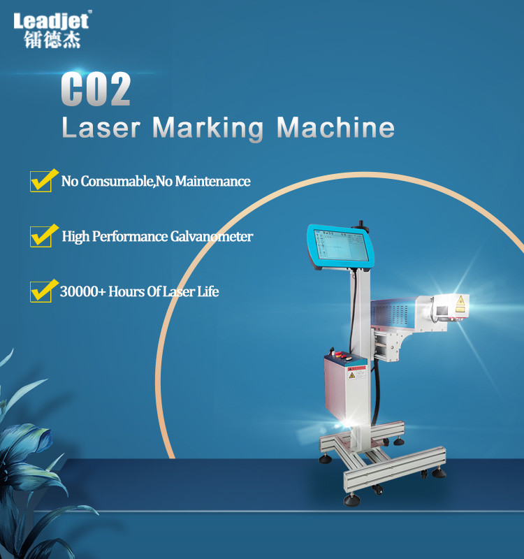 30W CO2 Laser Coding Machine Batch Expiry Date Coding Machine