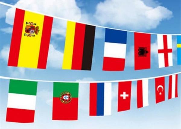 Cheap Digital Printing International Flag String High Resolution With Recycled Material for sale