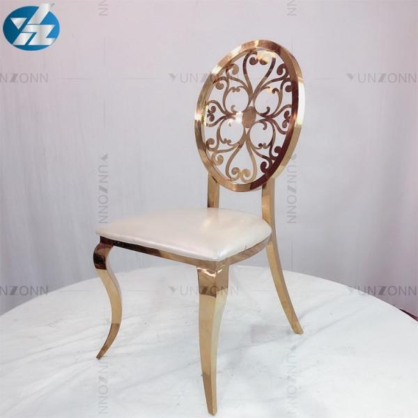 Cheap Round chair delicate design gold dining chairs for sale
