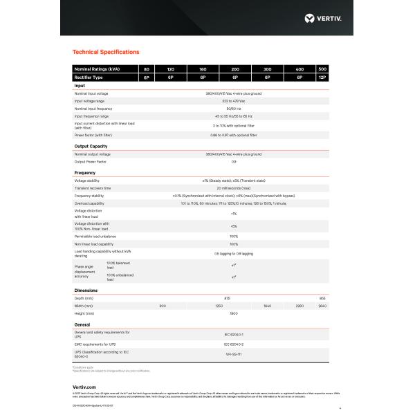 Output Power Factor 0.9 80KVA 80KW 500 KW 500KVA 400V THREE PHRASE Pure Sine Wave UPS