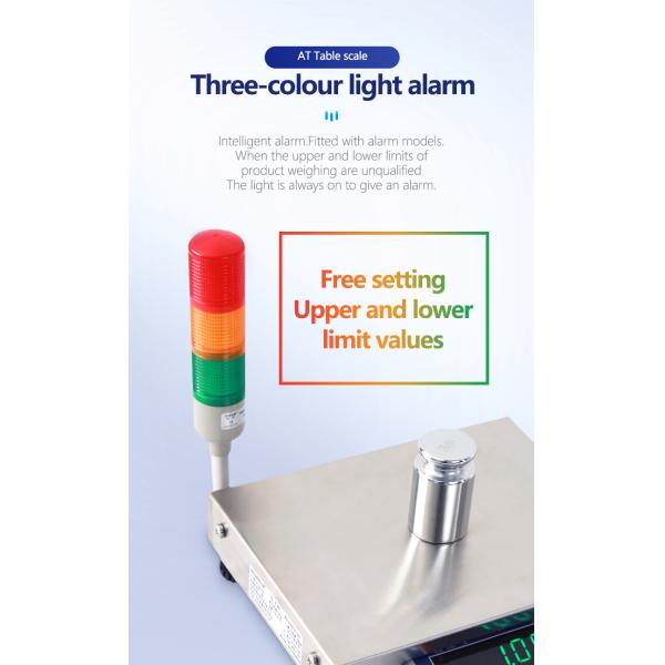 SOHE ATJ 30kg Three Color Alarm Electronic Industrial Weighing Scales Platform Maximum Range