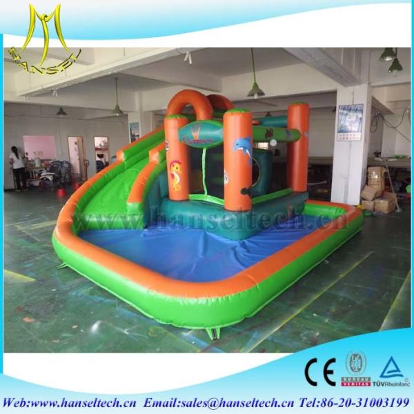 Cheap Hansel 2017 hot selling commercial PVC outdoor play area inflatable bounce house for sale