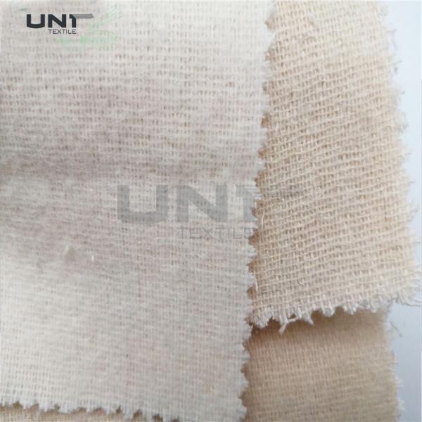 100% Wool Tie Interlining Single / Double Side Brushed Lining Rolls For Men Necktie