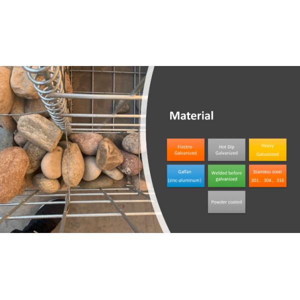 3.8mm Thickness Hot Dip Galvanized Welded Mesh Gabion Baskets