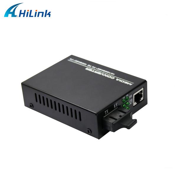 Dual Fiber 25KM Single Mode SC Media Converter 10/100M Tx To 100M Fx 2 Ports
