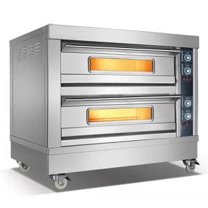Hot Sales Full Stainless Steel Industrial Bakery Electric 2 Deck 4 Trays Industrial Baking Deck Oven