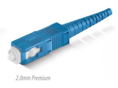 Cheap Fiber Optic connector SC pc/upc  singlemode simplex  2.0mm RohS material blue housing for sale