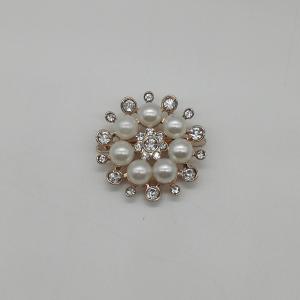 Best Pearl Flower Shoe Brooch Accessories , Zinc Alloy Small Shoe Clips Fashionable wholesale