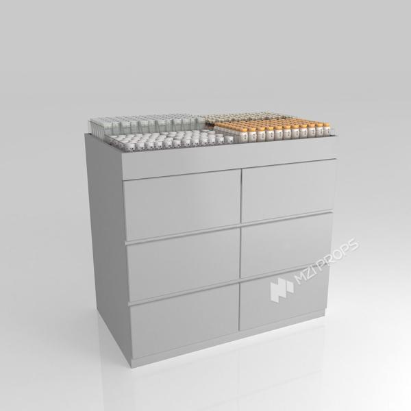 Cheap GDR07-XY06 Cosmetic Display Table with 3mm Transparent Acrylic Joint Box and Multi-Level Display for Shopping Mall for sale