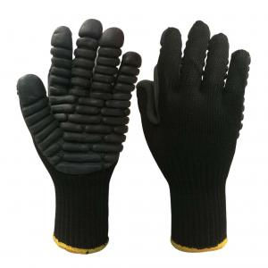 Best CE  Black Coating Vibration Dampening Gloves / Vibration Protection Gloves wholesale