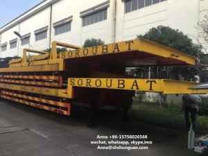 Heavy Duty Used Truck Trailers , Lowboy Low Bed Semi Second Hand Truck Trailers