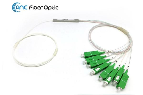 Cheap PON Networks Fiber Optic Coupler Splitter 1x8 Mini Tube Colored Or White for sale