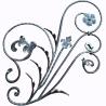 Buy cheap Wrought Iron Rosettes / Steel Panel / Decorative Wrought iron flower from wholesalers