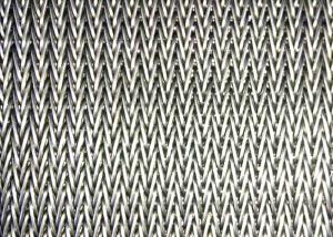 China Free Oil  Industrial Braided Wire Mesh Wave Linen Metal Mesh Belt on sale