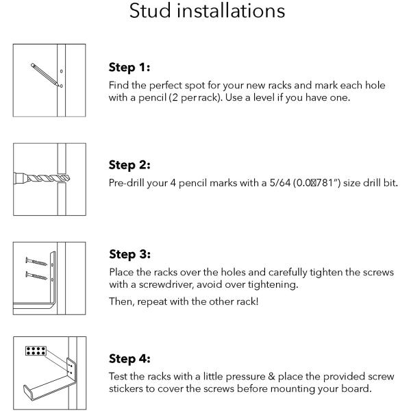 Indoor Snowboard Storage Display Rack with Anti-Rust Coating and Single-Side Bracket