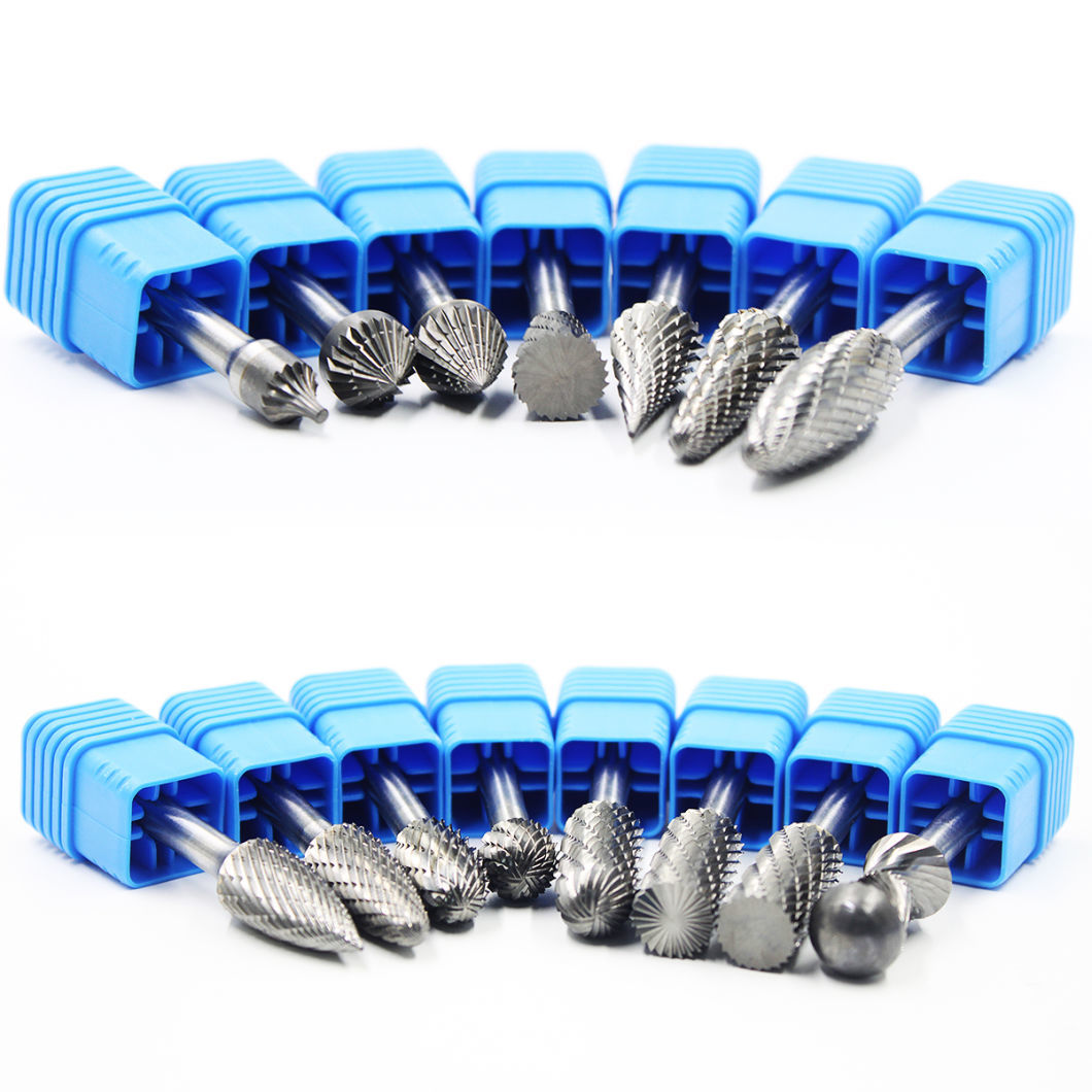Double Cut Tungsten Carbide Rotary Burrs Set