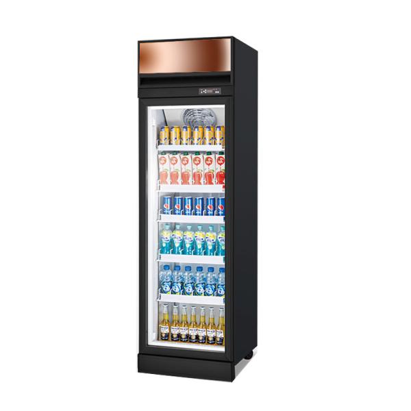 Cheap Supermarket Display Refrigerators 400L Glass Door Beer Fridge Upright Drink Beverage Cooler for sale