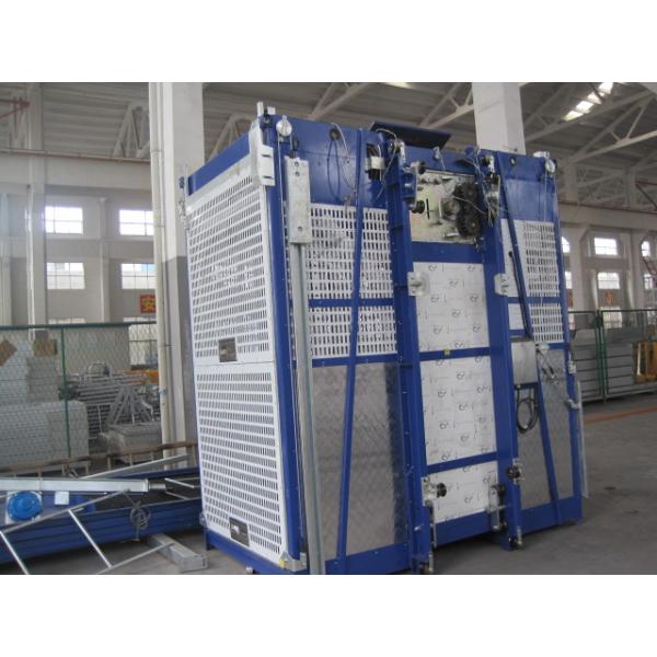 Floor / Sliding Door Construction Hoist Elevator Single Or Double Cages
