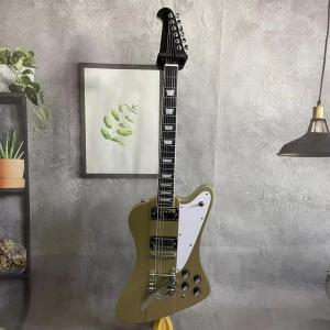 Best Custom Gibson Style Gold Color Firebird Electric Guitar Solid HPL Fretboard HH Pickups Mahogany Body wholesale