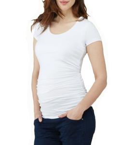 Best Scoop Neck Short Sleeve Maternity T Shirt / White Maternity Wear Tops Soft wholesale