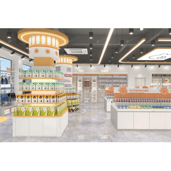 Korean Cream Style Baby Store Display Customizable 145 Sqm