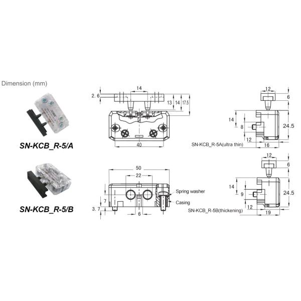 White Plastic Elevator Door Operator Door Machine Contact Switch