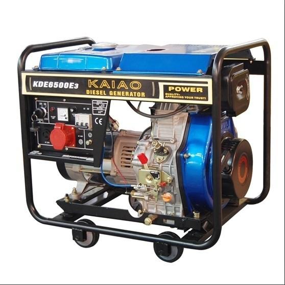 Cheap 5KVA 3 Phase Portable Small Diesel Generators Set 760 X 515 X 710 mm KDE6500E3 for sale