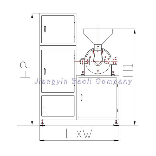 L Type 20-120 Mesh Powder Grinder Machine With Dust Collector